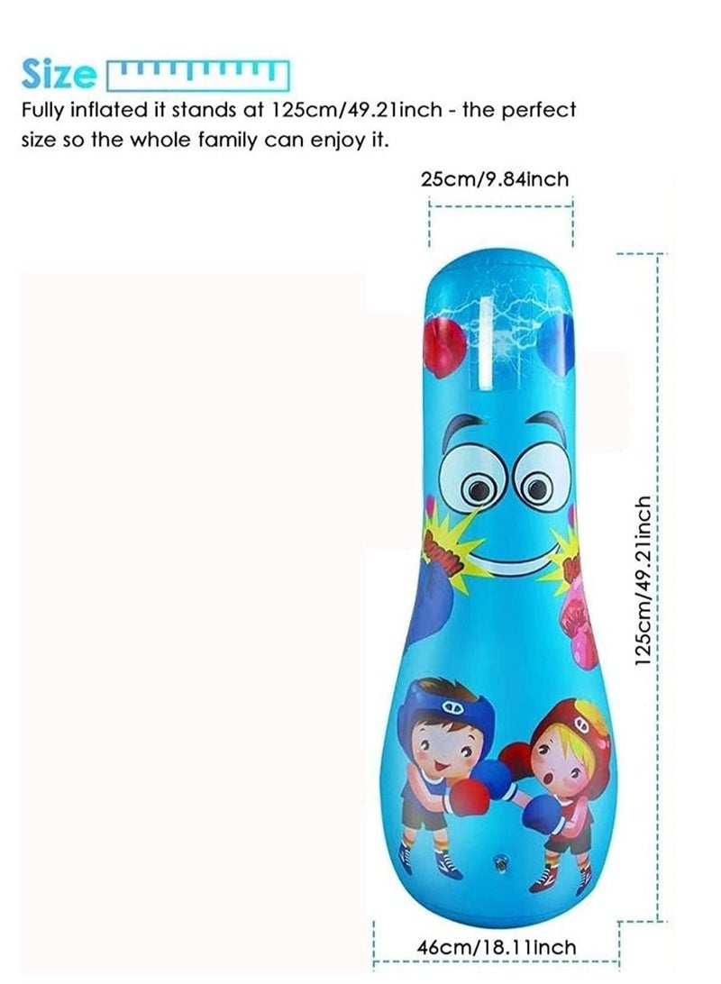 Generic PVC Inflatable Children's Tumbler Toy Boxing Post Sandbag Thickened Sports Training Strike Post - Image 4