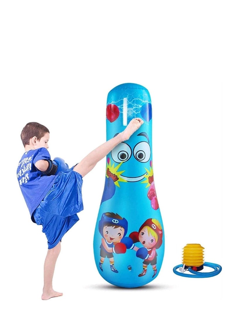 Generic PVC Inflatable Children's Tumbler Toy Boxing Post Sandbag Thickened Sports Training Strike Post - Image 2