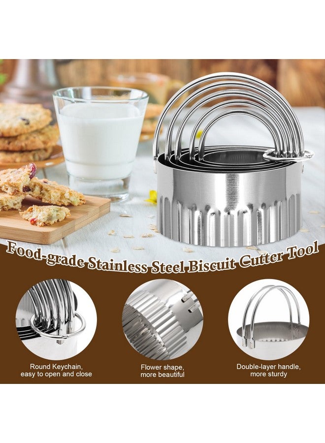 Luxiv 3+5 Cookie Stamps Biscuit Cutter Set, Luxiv 3 Molds Metal Cookie Press Mold Wooden Handle Biscuit Embossing Stamp Mold, 5 Size Cookie Cutter Tool, Hand-press Cookie Stamper for DIY Baking Tool - Image 5