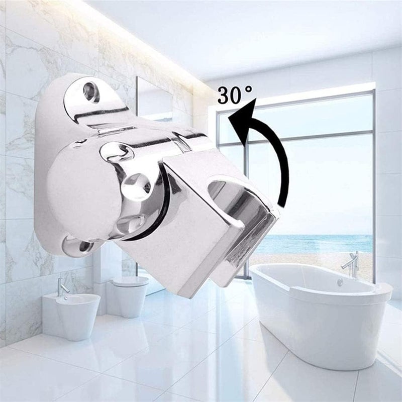 Luckam Bathroom Showers Holder, 30° Adjustable Shower Head Holder Wall Mounted Handheld Shower Head Bracket for Home Bathroom Accessories - Image 3