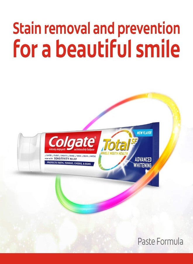Colgate Total Advanced Whitening Toothpaste with Fluoride, Multi Benefit Toothpaste with Sensitivity Relief and Cavity Protection - 5.1 ounce - Image 3