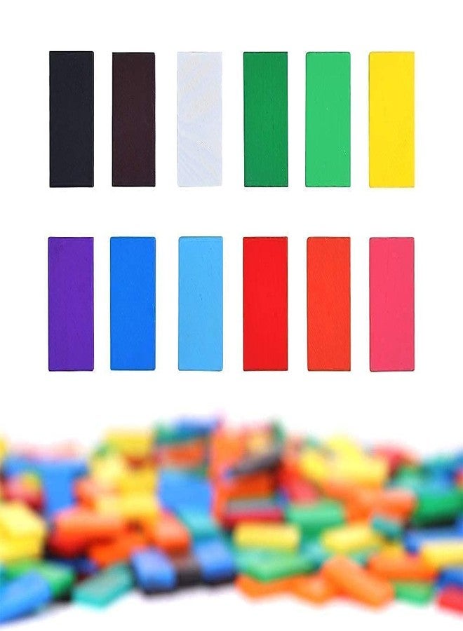 REMANG 120Pcs Wooden Creative Educational Play Toy Dominos Building Block Game for Kids/Men/Women Relaxing Stacking Game, Family Fun Party Toy (Multicolor) - Image 5