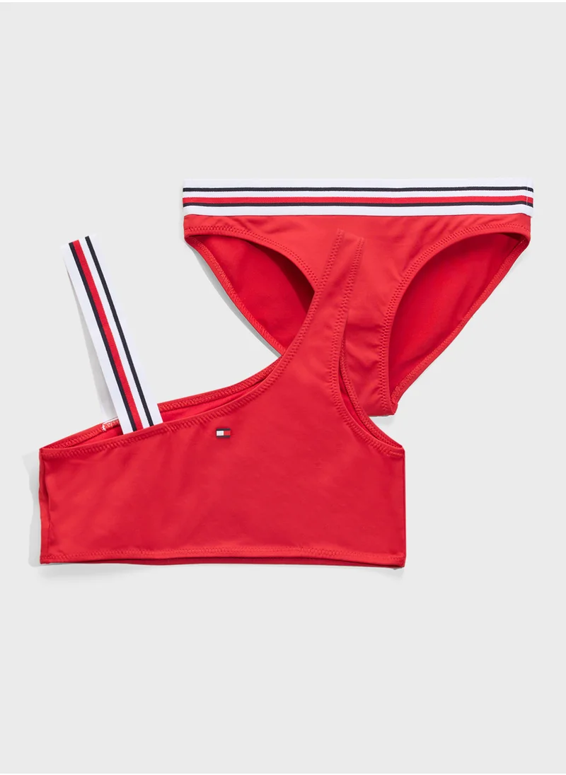 TOMMY HILFIGER Kids One Shoulder Bikini Set