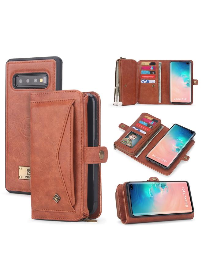 S-TOP Case For Samsung Galaxy S10+ Multi-functional Zipper Wallet Leather Phone Case - Image 1