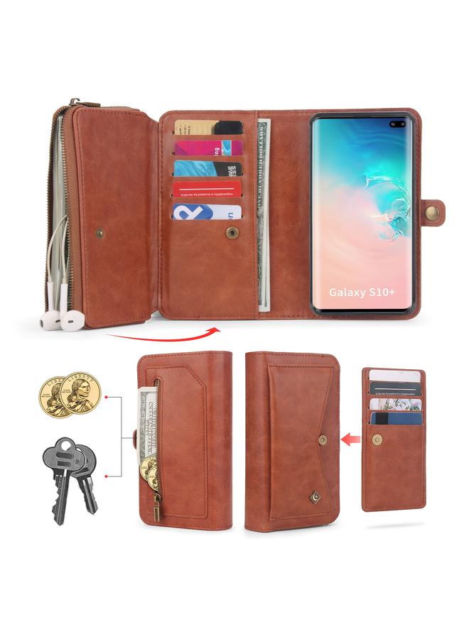 S-TOP Case For Samsung Galaxy S10+ Multi-functional Zipper Wallet Leather Phone Case - Image 2