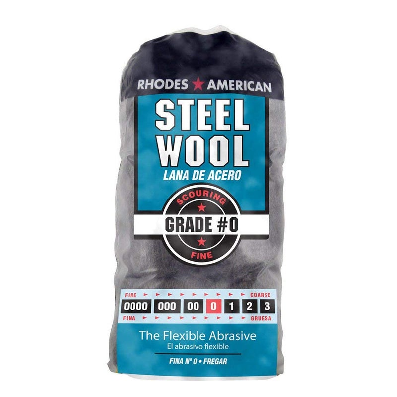 Homax-33873211105 Steel Wool, 12 pad, Fine Grade #0, Rhodes American, Between Coats - Image 1