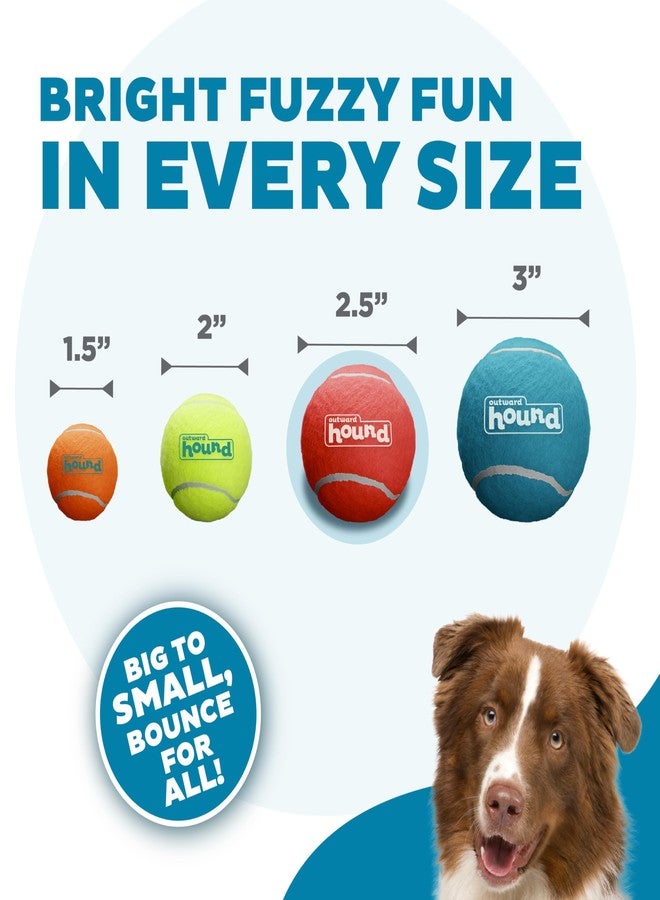 Outward Hound Squeaker Ballz 4-Pack Tennis Ball Dog Toys with Squeaker, Interactive Fetch Play for Pets Under 50 lbs, Training Balls for Indoor & Outdoor Exercise, Medium, 2.5-inch - Image 3