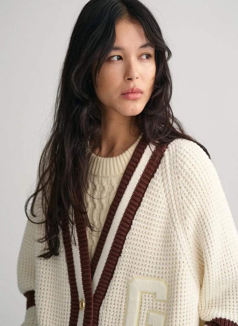 غانت Oversized Gant Varsity Cardigan