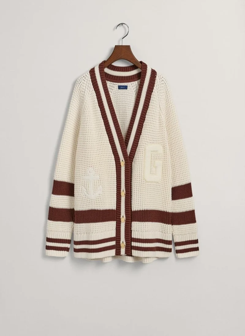 غانت Oversized Gant Varsity Cardigan