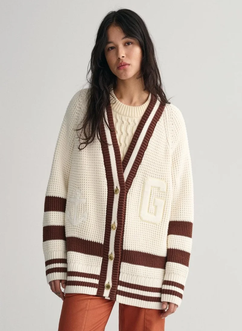 GANT Oversized Gant Varsity Cardigan