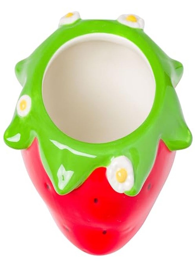 سيلفر بوفالو برطمان صغير منحوت من السيراميك على شكل كعكة فراولة من سيلفر بافالو - Image 4