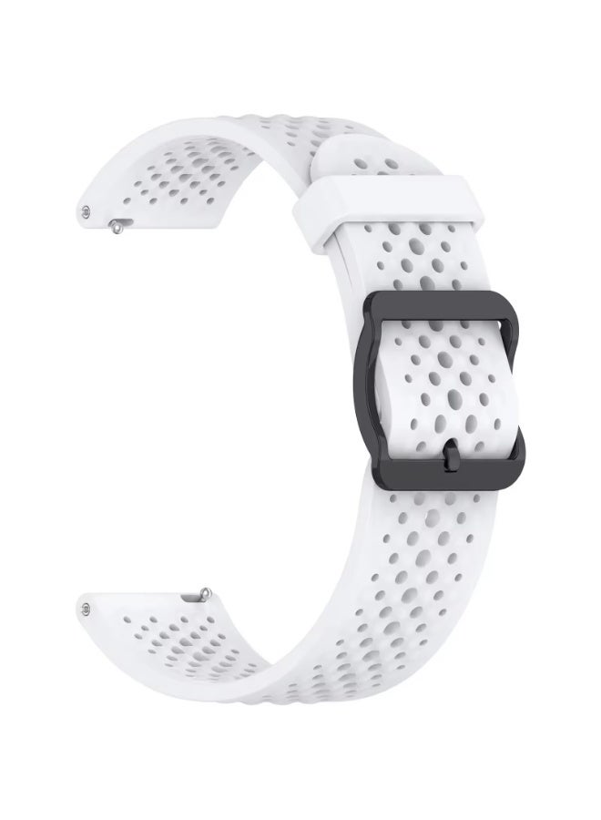 shomira 22mm Watch Band Breathable Soft Hole Wristband Compatible with Samsung Galaxy Watch 3 45mm/Watch 46mm/Gear S3/Huawei watch GT4 GT3 46MM/Huawei Watch 3/4/GT2E/GT2 Pro/GT GT2 46MM/Amazfit GTR 4/3/3Pro/2/2e (White) - Image 2