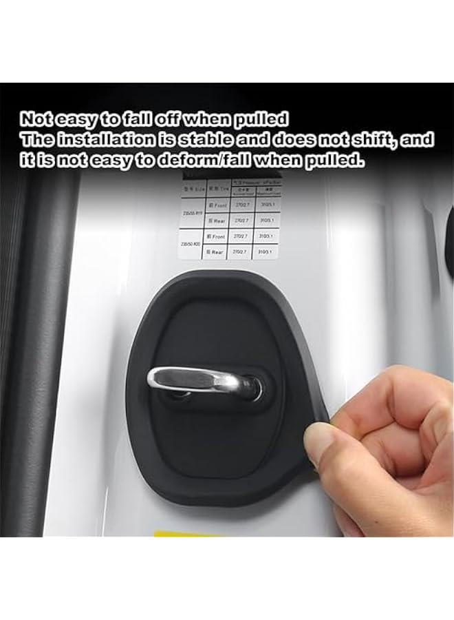 4 Silicone Door Latch Protective Covers for Car Door Locks | Car Silicone Door Latch Protective,Silent Shock Pads Vehicle Doors Locks Guard Stopper Set Auto Accessories - Image 3