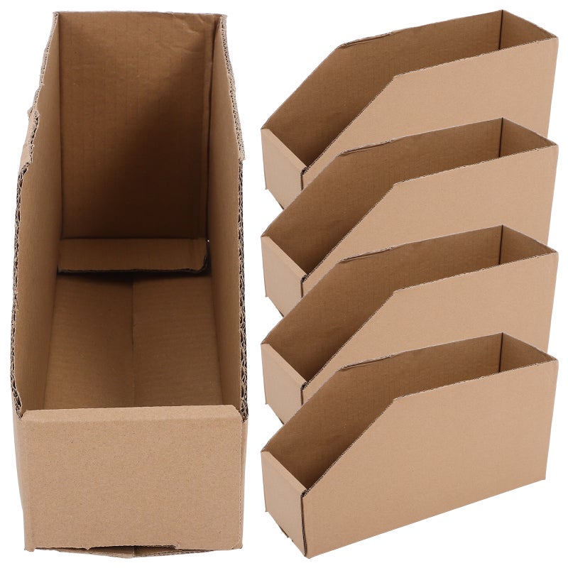 Corrugated Boxes for Storage and Moving, Durable Cardboard Bins with Easy Assembly - Image 1