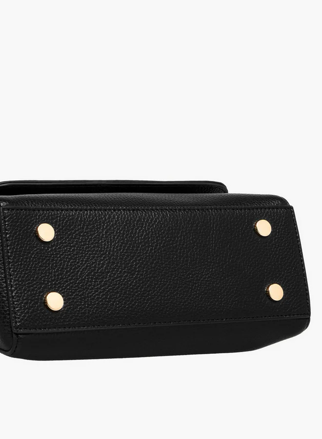 Celeste Solid Crossbody Bag with Detachable Chain Strap and Button Closure