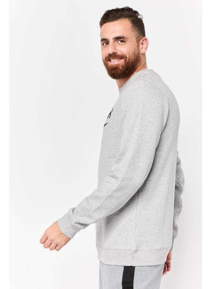 Reebok Men Sportswear Fit Long Sleeves Outdoor Sweatshirt, Grey  - Image 2