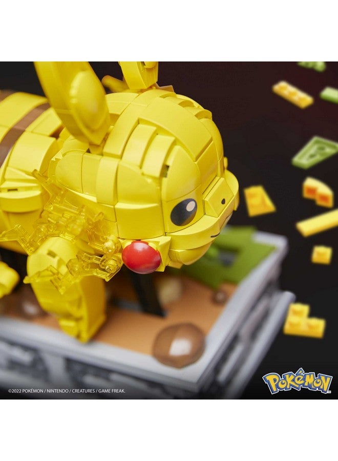 Mega Brands MEGA Pokemon Figure Building Toy for Adults, Motion Pikachu Collectible with Mechanized Movement  - Image 3