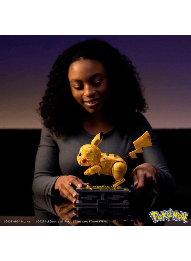 Mega Brands MEGA Pokemon Figure Building Toy for Adults, Motion Pikachu Collectible with Mechanized Movement  - Image 2