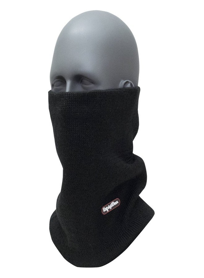 RefrigiWear Double Layered Soft Wool Blend Neck Gaiter (Black, One Size Fits All) - Image 2