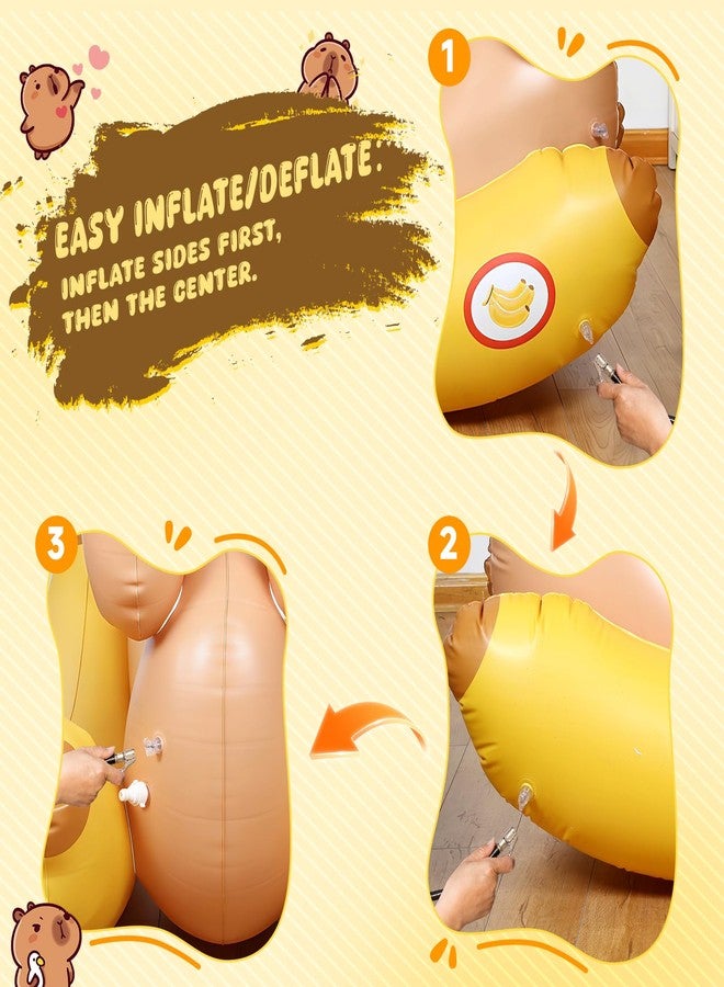 Capybara 72'' Pool Float for Kids with Sprinkler, Inflatable Pool Float, 3-in-1 Water Toy Pool Raft & Rocking Rider, Summer Outdoor Water Toys for Yard, Pool & Beach - Image 5