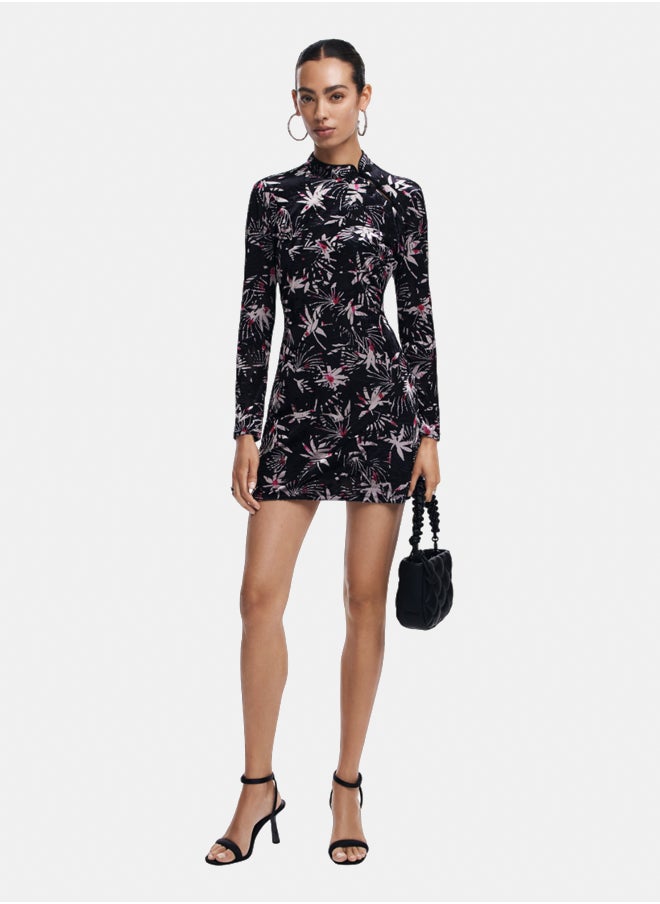DESIGUAL Kimono neck leaf dress  - Image 1