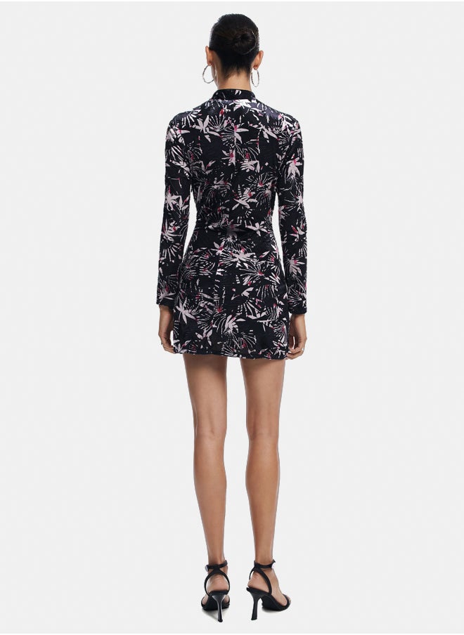 DESIGUAL Kimono neck leaf dress  - Image 4