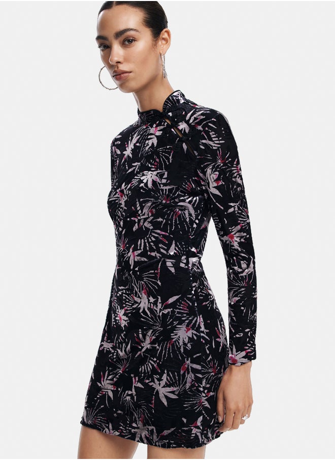DESIGUAL Kimono neck leaf dress  - Image 5