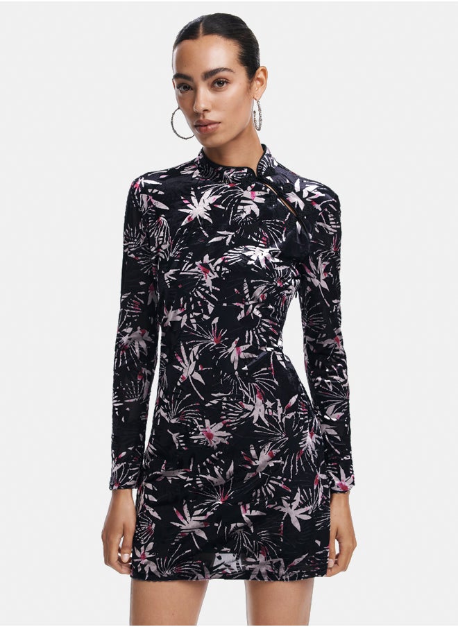 DESIGUAL Kimono neck leaf dress  - Image 2