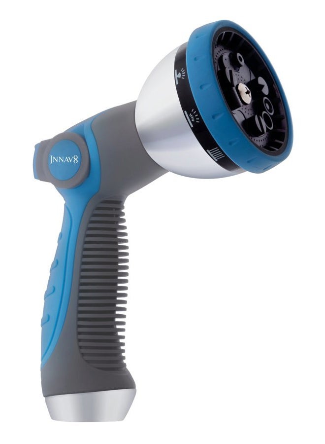 INNAV8 Water Hose Nozzle Sprayer - 10 Spray Patterns, Thumb Control, On/Off Valve for Easy Water Control - High Pressure Garden Hose Nozzle - Image 1