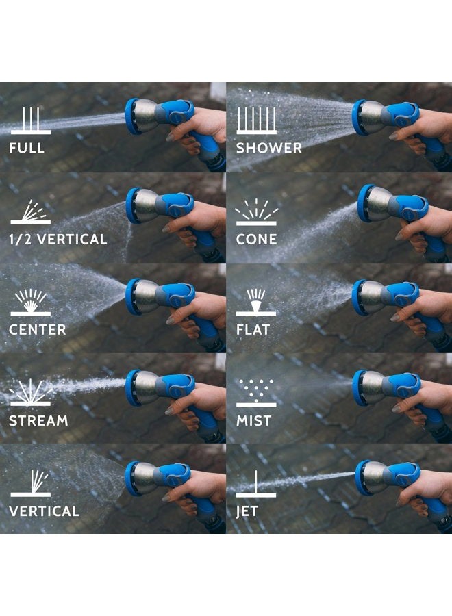 INNAV8 Water Hose Nozzle Sprayer - 10 Spray Patterns, Thumb Control, On/Off Valve for Easy Water Control - High Pressure Garden Hose Nozzle - Image 4