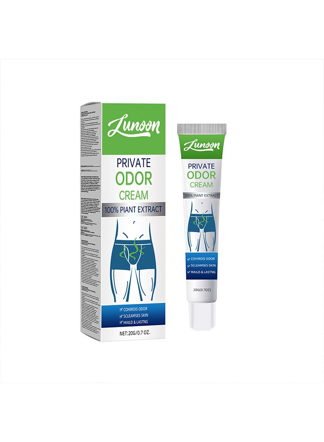 Lunoon Private Odor Cream: 100% Plant Extract, Chlorois Odor, Sleamse Skin, Mails & Lasting - Personal Hygiene Care for Men - Image 1