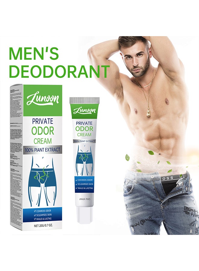 Lunoon Private Odor Cream: 100% Plant Extract, Chlorois Odor, Sleamse Skin, Mails & Lasting - Personal Hygiene Care for Men - Image 4