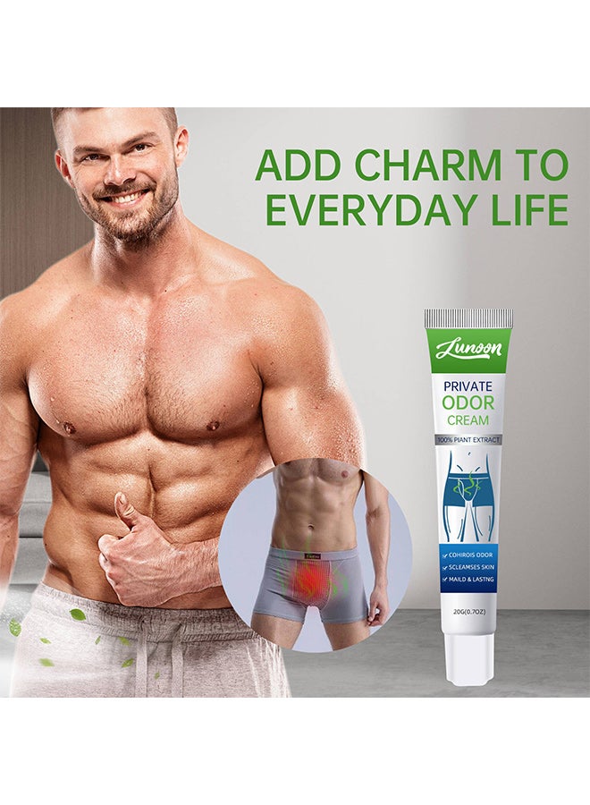 Lunoon Private Odor Cream: 100% Plant Extract, Chlorois Odor, Sleamse Skin, Mails & Lasting - Personal Hygiene Care for Men - Image 2