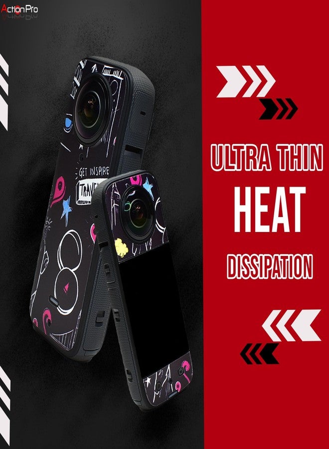 اكشن برو غطاء مقاوم للماء لكاميرا Action Pro، متوافق مع كاميرا Insta-360 X3 Action Camera (متعدد الألوان 2) - Image 3