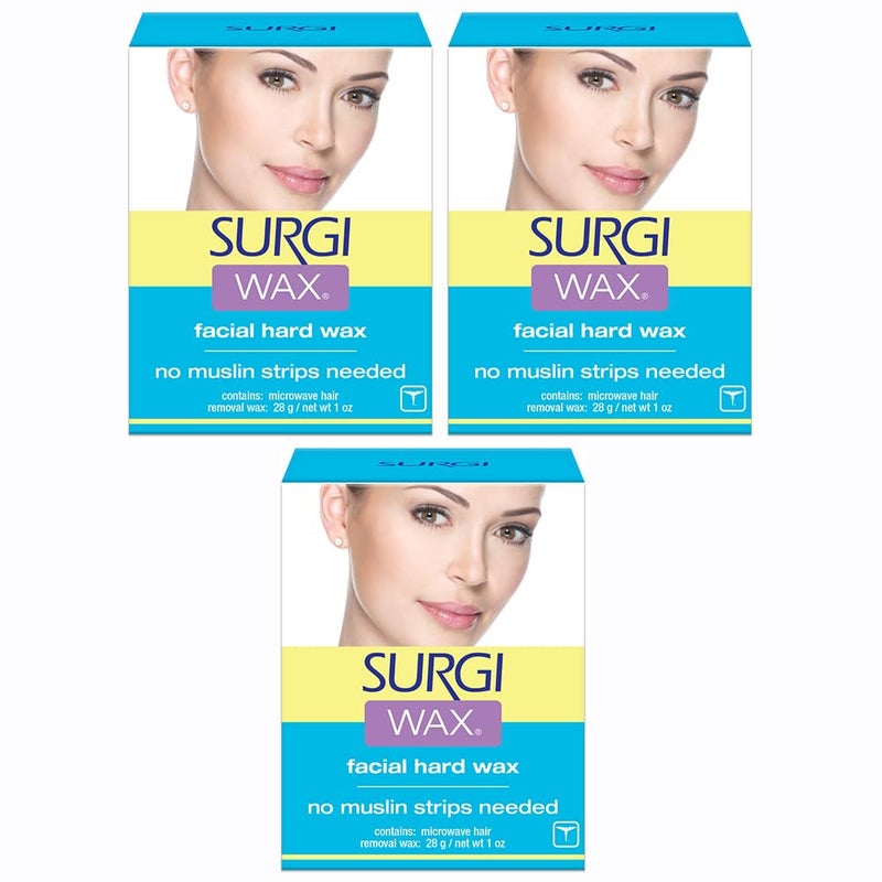 Surgiwax Surgi-wax Hair Remover For Face, 1 Ounce (Pack of 3)