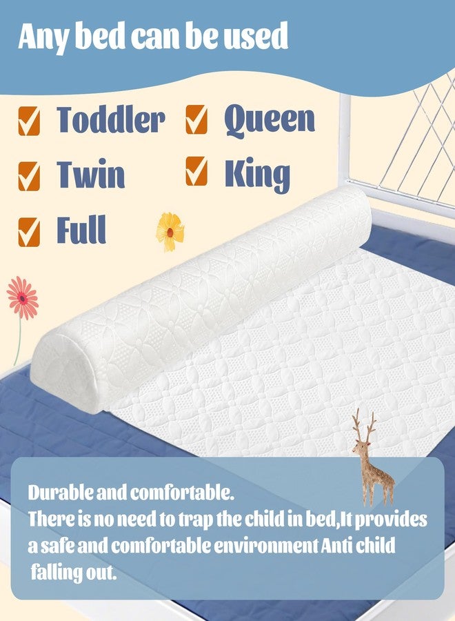 Asatdd Waterproof Bed Rail for Toddlers, Bed Guard Rail, Soft Memory Foam Toddler Bed Bumper for Twin, Full, Queen, King Beds with Washable Cover, 1 Pack - Image 4
