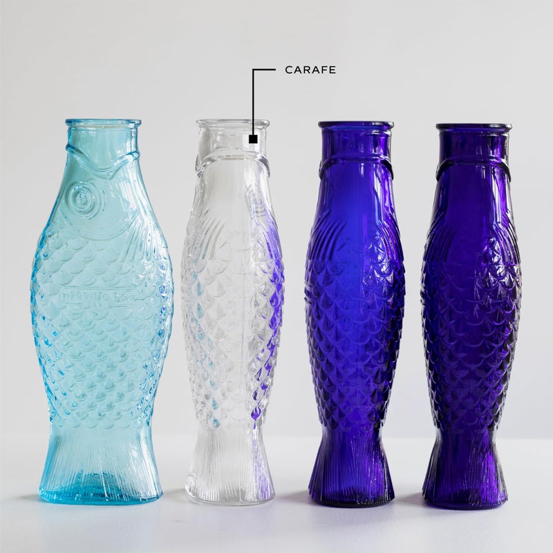 Serax Glass Water Pitcher | Fish & Fish glassware by Paola Navone | Wine Carafe Decanter 28.74 fl oz | Clear Bottle Container for hot and cold Drinks | Beverage Dispenser for Fridge | Suitable as Vase - Image 4