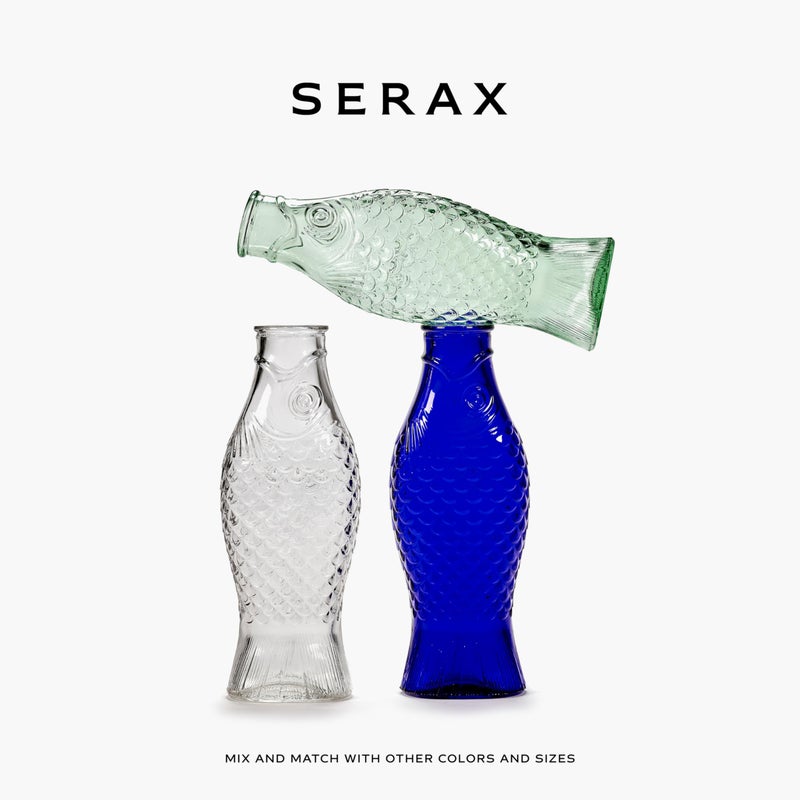 Serax Glass Water Pitcher | Fish & Fish glassware by Paola Navone | Wine Carafe Decanter 28.74 fl oz | Clear Bottle Container for hot and cold Drinks | Beverage Dispenser for Fridge | Suitable as Vase - Image 5