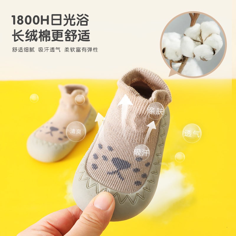 Baby Floor Socks Cotton Thin Section Non-Slip Soft Bottom - Pink Toddler Socks for 6-12 Months - Image 5