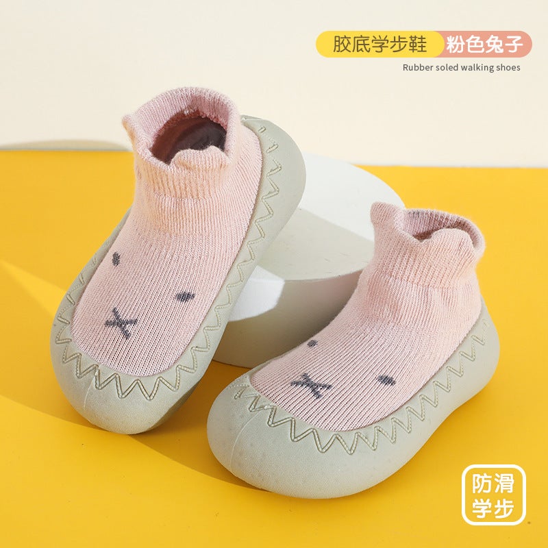 Baby Floor Socks Cotton Thin Section Non-Slip Soft Bottom - Pink Toddler Socks for 6-12 Months - Image 2