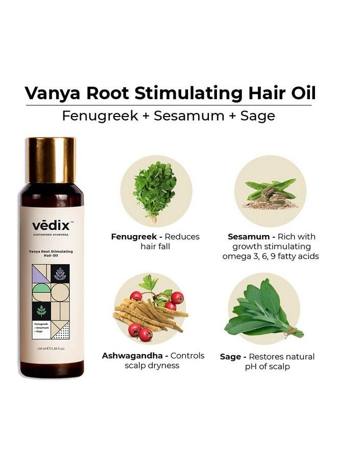 Vedix Customized Hair Fall Control Regimen For Dry Hair/Scalp & Curly Hair 3 Product Kit Anti Hair Fall Oil Fenugreek + Sesamum Antihairfall Shampoo For Dry Hair Vithan Pro Hair Growth Serum  - Image 5