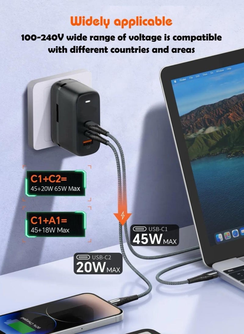 65W GaN PD Usb C Fast Charging Original Cargadores Para Celular Chargeur Phone Samsung Charger Adapters For iphone Apple  - Image 2