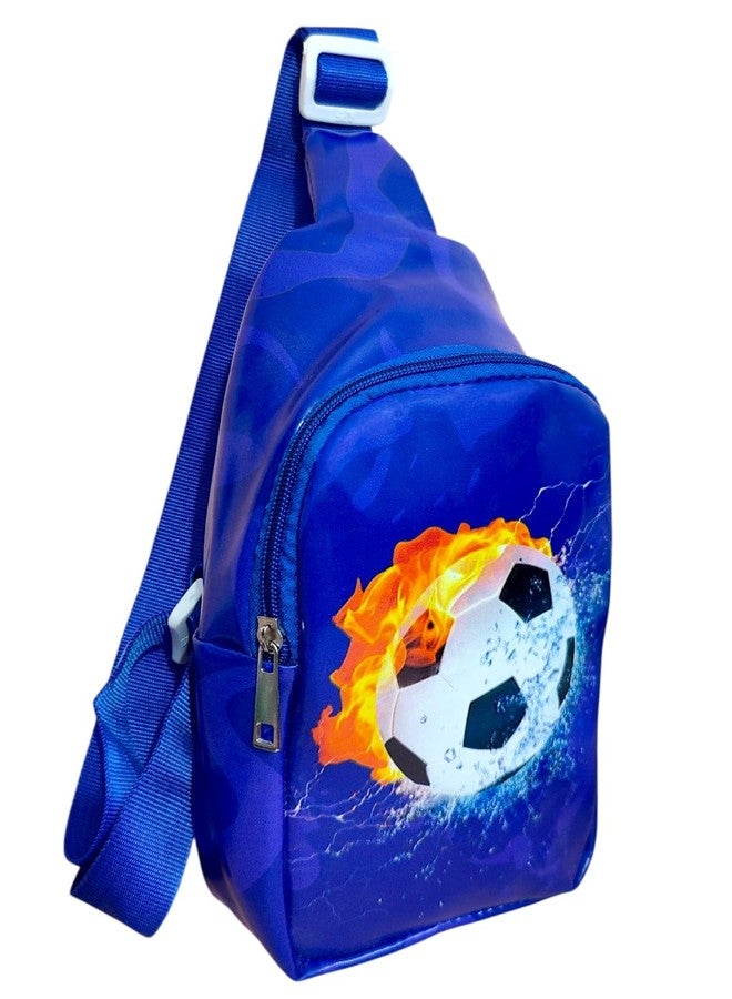 AMANVANI Children's Travel Bag (Pack Of 1 Pcs) Football Cartoon Sling Bag, Multi-Purpose Bag For 2-14 Years Kids, Crossbody Bag With Adjustable Strap, Birthday Return Gift For Kids - Image 1