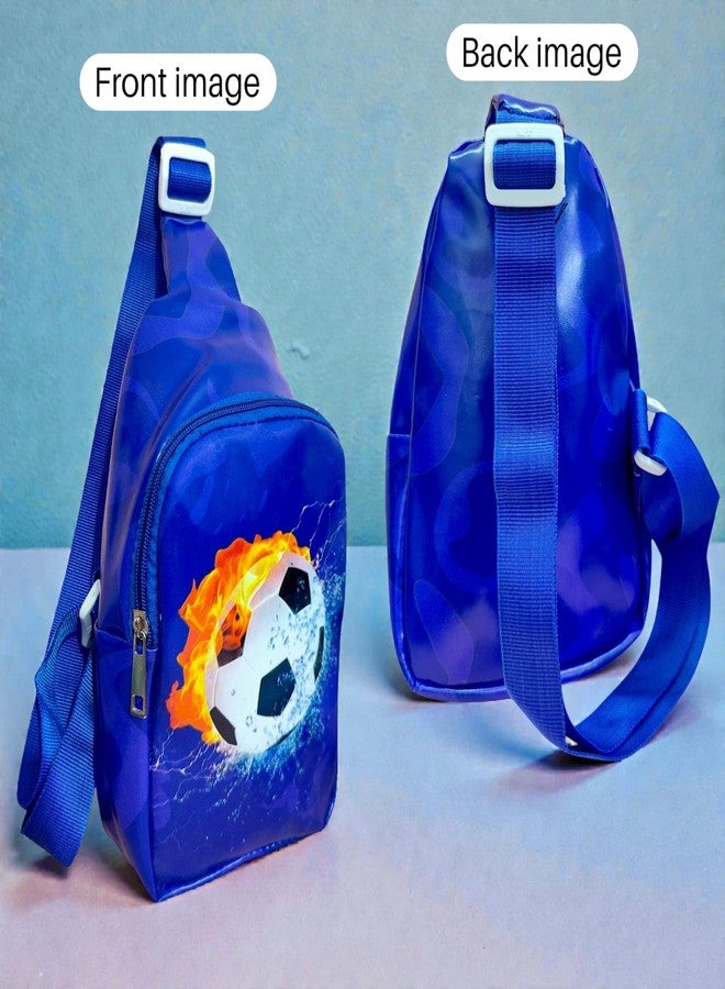AMANVANI Children's Travel Bag (Pack Of 1 Pcs) Football Cartoon Sling Bag, Multi-Purpose Bag For 2-14 Years Kids, Crossbody Bag With Adjustable Strap, Birthday Return Gift For Kids - Image 4