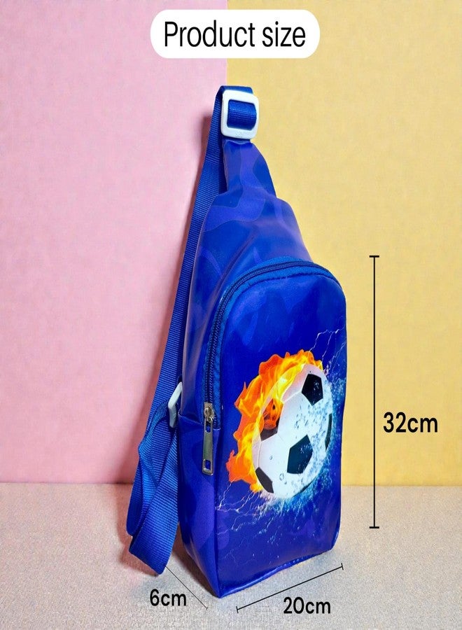 AMANVANI Children's Travel Bag (Pack Of 1 Pcs) Football Cartoon Sling Bag, Multi-Purpose Bag For 2-14 Years Kids, Crossbody Bag With Adjustable Strap, Birthday Return Gift For Kids - Image 3