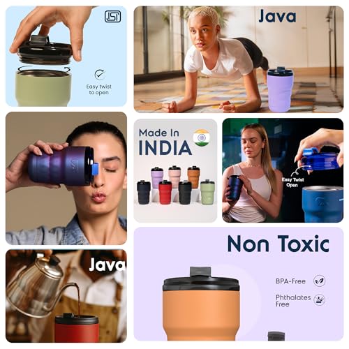 Headway Java 360 Stainless Steel Mugs Meridian Blue 360 ml - 2 Years Brand Warranty | Insulated Coffee Mug | Travel Mug | Coffee Tumbler | Cold for 6 Hours & Hot for 3 Hours - Image 3