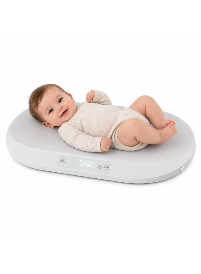 porodo Electric Digital Baby Scale for weighing up to 40kg, Large LED Screen, Includes Measuring Tape, Accurate Digital Scale for Infant Babies, Newborn Puppy, and Cat - Image 1