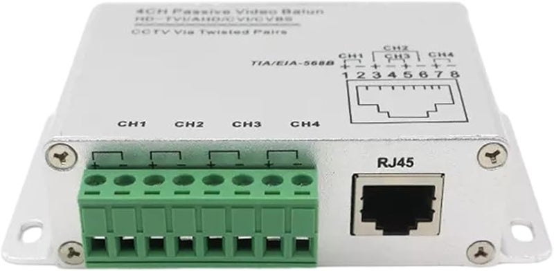 UTP 4 Channel Passive Video Balun BNC to RJ45 Adapter for Surveillance Camera Systems - Image 4