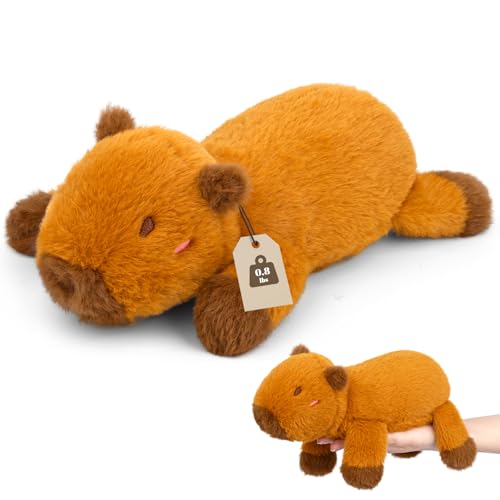 KOPHINYE Weighted Capybara Plush 10 08lbs Soft Capybara Weighted Stuffed Animal Cute Huggable Weighted Plushie Toy for Girls Boys Kids Kawaii Birthday Gifts - Image 1