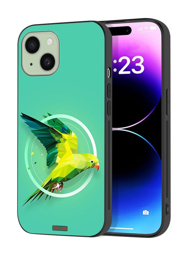 Tolwak Apple iPhone 15 Plus Protective Case Cover Parrot Abstract Art - Image 1